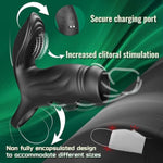 Penis Sleeve Vibrating Cock Ring With Clitoral & G Spot Dual Stimulator, App Control Penis Ring Extender Vibrator With 10 * 10 Vibration Modes, Cock Sleeve Couples Kinky Adult Sex Toys For Men