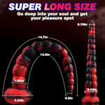 14.7" Long Anal Tentacle Dildo, Huge Horse Octopus Anal Snake Knot Fantasy Monster Ribbed Dildo, Long Butt Plug Alien Knotted Tentical Adult Sex Toys For Women Men Gay Prstate Massage