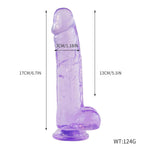 Anal Dildo,6.7 Inch Mini Dildo With Suction Cup For Hands-Free Play,Purple Dildo Adult Sex Toys For Women