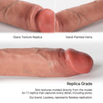 9 Inch Thick and Long Silicone Dildo for Strap-On Harness - Realistic Sex Toy with Strong Suction Cup