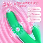 Spinning Rabbit Vibrator Sex Toy - Windmill Spinning G Spot Sex Toys For Women, 3 In 1 G Spot & Clitoral Vibrator With 7 Spinning Modes, 10 Rabbit & 10 Wand Vibrations, Adult Toys For Couples