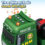 Toddler Boy Truck Toys, 25" Large Farm Vehicles Truck Toy With Tractors,3 In 1 Farm Boy Vehicle, Christmas Birthday Gifts For Kids 3 4 5 6 Years Old