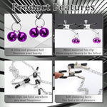Adjustable Nipple Clamps With Chain Nipple Clips Clitoris Clamp Bdsm Adult Sex Toys Non-Piercing Nipple Rings For Women Adult Sex Toys