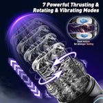 Male Masturbator Adult Toys, Penis Pump Male Sex Toys For Men Pocket Pussy 7 Thrusting Rotating Vibrating Sucking Licking Stroker Lcd Sex Machine Games Adult Sex Toy With App