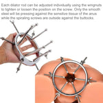 Adjustable Anal Expander Vaginal Dilator for Men and Women - Metal Anal Plug with Rotating Screw