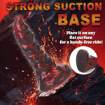 8.9In Curved Dragon Dildo - Red And Black Monster Cock With Suction Cup For Anal And Prostate Play, Thick Liquid Silicone Sex Toy,Fantasy Dildo For Hands-Free Pleasure(M)
