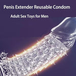Penis Sleeve Cock Sleeve Male Sex Toy, Transparent Penis Extender Enlargerment Girth Enhancer For Men, Reusable Condom Penis Extension With Realistic Texture Scales, Penis Ring Adult Couples Sex Toys