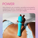 Ultra Wand Vibrator For Adults - Soft Silicone, Aqua, Regular - Waterproof Sex Toys With Multiple Vibration Patterns, Boost Mode, Flexible Head - Adult Toys, Premium Sex Toy