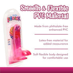 6 Inch Slim Stick with Cherry Ice Balls Dildo, Phthalate and Latex Free PVC Material