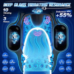 Male Maturbator Sex Toys For Men Glans Trainer - Male Sex Toy With 10 Licking Vibrating Blowjob & 3 Motors Stroker & Global Social App For 360° Pocket Pussy Sleeve Wrap, Adult Sex Toy For Men