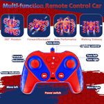 Spider Remote Control Car For Boys, Rechargeable Rc Cars Toys With Cool Lights, 2.4Ghz Double Sided Drift Rc Stunt Cars, 360°Rotating 4Wd Off-Road Race Car For 4-6 6-12 Boy Kids Gifts