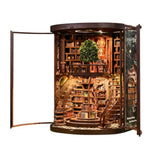 DIY Wooden Book Nook Kit for Adults with LED Lights