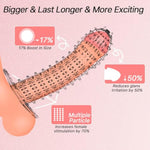 2 Pack Reusable Penis Sleeves, Cock Sleeves Condoms For Dildo Vibrator Couple Penis Extender Sleeve Penis Enlarger For Men Delay Ejaculation