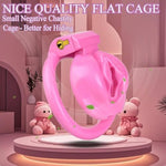 Male Chastity Cage Lightweight Cock Cage Abs+Resin Chastity Device Adult Sex Toys With?Sissy Chastity Cage,Pink Chastity Cage,4 Different Sizes Rings,Lock For Sissy Men Penis Exercise And Abstinence