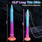 Long Tentacle Dildo Fantasy Sex Toys, 13.6" Luminous Monster Alien Anal Dildo With Strong Suction Cup, Slim Thin Dildos Anal Butt Prostate Toy, Beginner Anal Snake Trainer For Women Men Couple