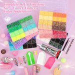 100800 Pcs Bedazzling Kit, 48 Colors Rhinestones with Glue & Tools