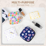Period Bag for Teen Girls, Neoprene Cute Sanitary Napkin Storage Bag, Menstrual Pad Pouch Tampon Holder (Hearts)