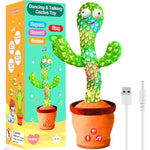 Rechargeable Dancing Talking Cactus Toy, Interactive Singing Mimicking Cactus Baby Toy, Baby Toys Gifts W/Exclusive English Songs For Babies, Stocking Stuffers For Kids, For Grandkids