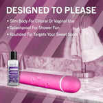 Rose Luxuriate Adult Sex Toy - 5.75 Inch X 1 Inch Elegant Satin Smooth Powerful Wand Vibrator, Multi Speed Clitoral And G Spot Stimulator, Women, Men, Couples - Hot Pink