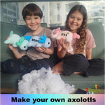 3-in-1 DIY Axolotl Plush Toys Arts and Crafts Kit for Kids