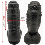 Lifelike 11.8 Inch Long 3.74 Inch Dildo, Black