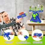 Shooting Games Toy Gift For Age 5, 6, 7, 8, 9, 10+ Years Old Kids, Glow In The Dark Boy Gift Floating Ball Targets With Foam Dart Toy Blaster, 10 Balls 5 Targets