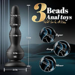 360°Rotation Anal Vibrators Prostate Massager, 10 Modes Rotating Vibrating Anal Beads Led Display Butt Plug With Remote Control, Strap-On Anal Sex Toys With Strong Suction Cup Adult Toys For Men