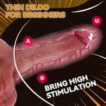 Realistic Small Dildo Soft And Thin Dildos For Beginners, 6.7'' Silicone Anal Dildo Sex Toys With Suction Cup For Women G Spot Stimulation And Couples Sex Game Play