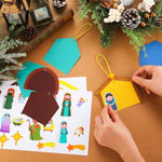 30 Sets Nativity Scene Craft Kit for Kids, Christian Christmas Ornament Activity