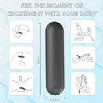 Bullet Vibrators For Women, Mini Vibrator Comes With 3 Different Silicone Heads, Ipx7 Waterproof, Usb Rechargeable - Personal Massager With 10 Vibration Settings (Black)
