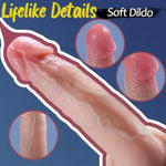 7.9In Thin Dildo For Beginners, Small Anal Dildo Without Balls, Soft Realistic Silicone Dildos With Soft Head, Strap On Dildos With Strong Suction Cup, Sex Toy For Women, Men,Gays Flesh