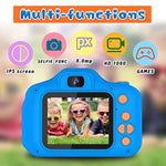 Upgrade Kids Selfie Camera, Christmas Birthday Gifts For Boys Age 3-9, Hd Digital Video Cameras For Toddler, Portable Toy For 3 4 5 6 7 8 Year Old Boy With 32Gb Sd Card-Navy Blue