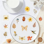 50Pcs Floral Leaf Stickers for Journaling Scrapbook Supplies