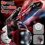 Sex Machine Thrusting Dildo With 8 Vibrating & Thrusting Modes, Remote Control Tongue-Licking Silicone Sex Toys With Strong Suction Cup For Hands-Free Play (Red & Black)
