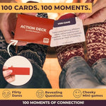 The Pull Out Game - Flirty Date Night Game For Couples, Romantic Block Tower With 100 Cards, 50 Action & 50 Tell Me Relationships And Valentines Day Gift