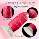 Silicone Anal Plug Thick Realistic Dildo With Suction Cup Base For Hands-Free Play Butt Plug Toy For Anus Dilation Prostate Stimulation Adult Sex Toy For Advanced Players Light Red 8.77 Inch