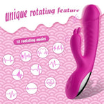 Thrusting Dildo Vibrator Sex Toys For Women G Spot Rabbit Vibrators Adult Sex Toys With 10 Vibrating Modes And Clitoris Stimulator For Multiple Stimulation Silicone Waterproof Rechargeable