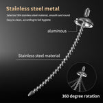 5.3" Male Bdsm Electric Shock Urethral Dilator Plugs Set, Stainless Steel Flexible Beads E-Stim Urethral Sound Dilator Metal Urethral Penis Plug Urethral Sounds Masturbation Rod Sex Toys (8Mm)