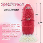 Silicone Anal Plug Thick Realistic Dildo With Suction Cup Base For Hands-Free Play Butt Plug Toy For Anus Dilation Prostate Stimulation Adult Sex Toy For Advanced Players Light Red 8.77 Inch