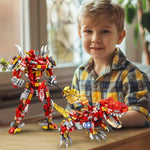 Stem 2 In1 Tyrannosaurus Dinosaur Building Kits, Compatible With Dinosaur Set, Transforming Mech Robot Building Sets For Adults, Educational Gift Toy For Kids Boys 6-10 (504 Pcs)