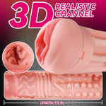 Male Masturbator Cup, Quiet Adult Sex Toys For Men Realistic Pocket Pussy Vagina Textured With 7.5In Depth Lifelike Soft And Manual Sex Machine