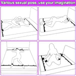 Bondage Restraints, Sex Bondage Bdsm Kit Bed Restraints Set, Super Easy Install Bondage Rope Adjustable Straps, Sex Toys With Handcuffs Ankle Cuff For Adults Women Couples
