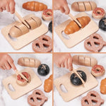 13Pcs Cutting Bread Play Food Sets For Kids Kitchen, Montessori Wooden Toys Toddler Kitchen Accessories With Bread, Cookies, Pretend Play Food Toy Kitchen Accessories, Boys & Girls Gift