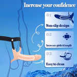Men's Silicone Strap-On Harness with Adjustable Strap for Enhanced Stamina and Pleasure
