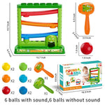 Toddlers Toys For 1 2 3+ Years Old Kids, Pound A Ball Included 2 Hammer & 12 Balls, Montessori Toys For Interactive Game For Boys And Girls, Early Learning Educational Gift