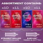 Condoms, Durex RED Extra Sensitive, Ultra Fine, Extra Lubricated Natural Rubber Latex Condoms for Men, 42 Count, FSA & HSA Eligible