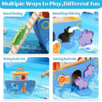 Wooden Noah'S Ark Toy With Animal Shape Sorter,Baptism Gifts For 1 2 3 4 Years Old,Montessori Toys For Toddlers,Baptism Gifts For Boys And Girls,24 Months Babies