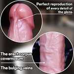 7.67" Long Handmade Realistic Dildos Feels Like Skin With Shaped Balls, Soft And Flexible Silicone Penis Hands-Free Play, Thick Penis Adult Sex Toy For G Spot Play Women(Young Man)