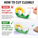 Double-Sided Craft Tape, 12 Pack with Dispensers, 1/2 in x 300 in
