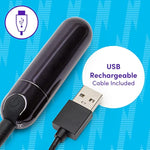 Bullet Vibrator For Her – Mini Vibrator For Clitoral Stimulation - Rechargeable Vibrating Bullet With 10 Vibration Modes – Waterproof Nipple Stimulator – Couples Sex Toy - Black